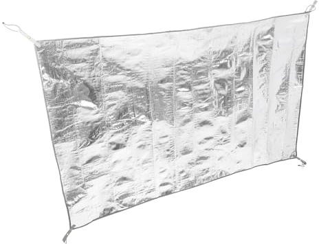 GAROZATION Colchoneta Aislante para Camping 125X200 CM Esterilla Térmica de Aluminio Doble Cara Manta Portátil para Picnic Playa y Tienda de Campaña