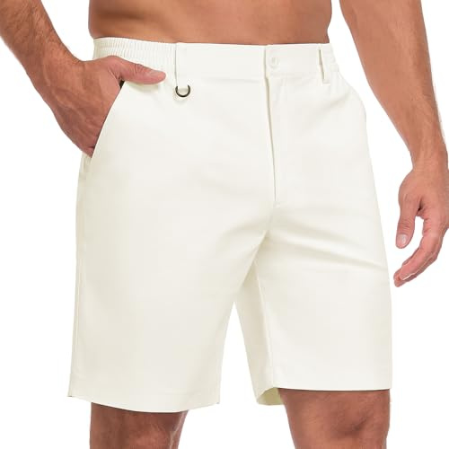 Zoofly Pantalones Cortos Hombre Golf para Cintura Elástica Pantalones Cortos Cargo Verano Bermuda Corte Clásico Casual Shorts con Bolsillos