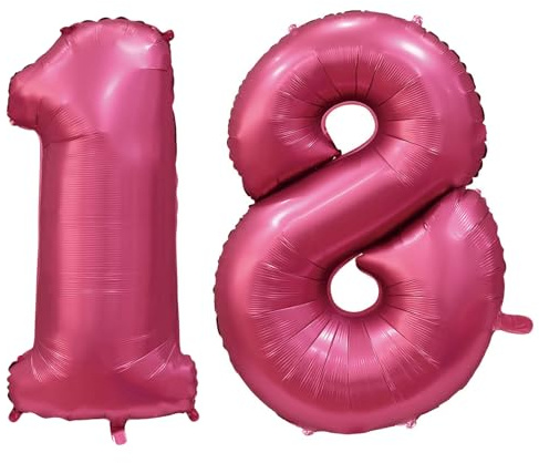 Globos de cumpleaños de 18 años, dorado, 101 cm, globo número 18, inflable, de papel de aluminio, decoración de cumpleaños de hombre y mujer, vuela con helio