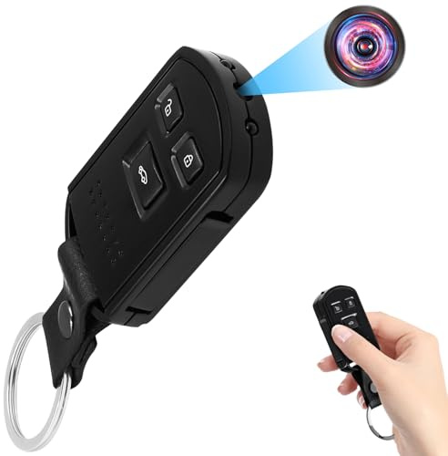 Kaelera Mini Caméra Espion, Caméra Cachée Clé de Voiture Discrete 1080P HD | Détection de Mouvement Portable Keychain Enregistrement Vidéo Prise de Photos Vision Nocturne Objet Décoratif Invisible