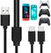 TNP Controller Charging Cord Dual Charging Cable USB-A to USB-C, Charge & Play for PS5 DualSense/Xbox Series X/S Core Wireless/X-box One Wired Controller/Nintendo Switch Pro Controller - 10FT