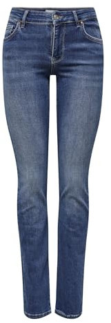 ONLY Damen ONLALICIA REG Strt DNM DOT879 NOOS 15252212, Medium Blue Denim, 28/32