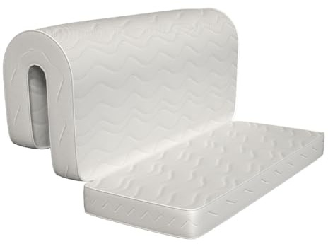 MiaSuite Materasso per Divano Letto, Misura 160x190, Modello Pronto Letto, Piega su Seduta, pretaglio a 60cm, Ortopedico con Dispositivo Medico