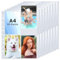 50 Stück Fotohüllen DIN A4,Transparent Postkartenhüllen 4 Fächer Fotosichthüllen 4 Taschen Foto Klarsichtfolien Sammelhüllen Prospekthüllen für Postkarten,Fotos,Dokumente(10.8 x 15.2 cm)
