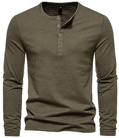 Mens Long Sleeve T Shirt Uv Protection Mens Long Sleeve Striped T Shirt Cotton Classic Crew Neck Young Fashion Tops Green