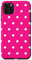 Hot pink with white organized spots polka dots pattern Case for iPhone 11 Pro Max