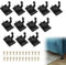 12PCS Plinth Clips with 24 Screws Black Kitchen Plinth Clips Cabinet Plinth Clips Bracket Fits 28-32mm Diameter Durable Board Clips Kickboard Clips for Kitchen Cabinets Bed Legs