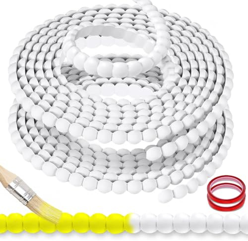6M / 20ft Self-Adhesive Bead Wall Trim, Flexible Moulding Trim, White | Peel and Stick Border Trim for Walls, Cabinets and Mirrors; Flexible PVC Self Adhesive Moulding Trim for DIY Decorating