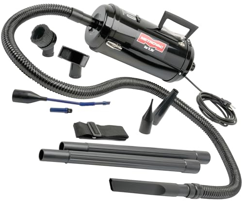 METROVAC Compact Vacuum - Model VNB-83BA, 4.0 Peak HP, All-Steel Construction, 6 Ft Hose, Portable Handheld Design, Blower Function