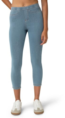 No nonsense womens Classic Denim Capri With Pockets leggings pants, Light Denim, Medium US