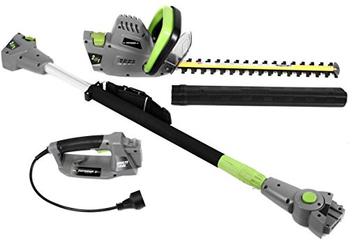 Earthwise CVPH43018 Corded 4.5 Amp 2-in-1 Convertible Pole Hedge Trimmer, Green