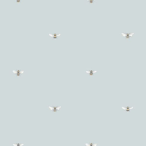 Sophie Allport Bees Wallpaper Duck Egg - 181533