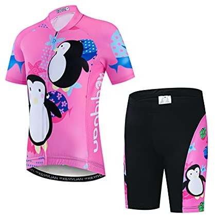 weimostar Cykling jersey shorts set vadderad kostym barn cykel toppar skjorta mountain bike ridning, 227, L