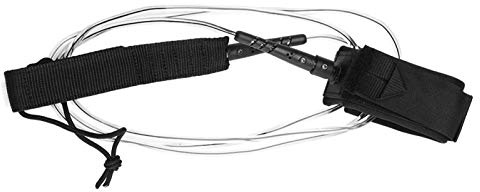 Nimomo Surfboard Leash, Leg Rope, TPU 6ft 5.5mm Durable Surfboard Leash Surfing Ankle Paddle Board With Hook and Loop Closure Metal Swivels Accessories (Black Transparent)