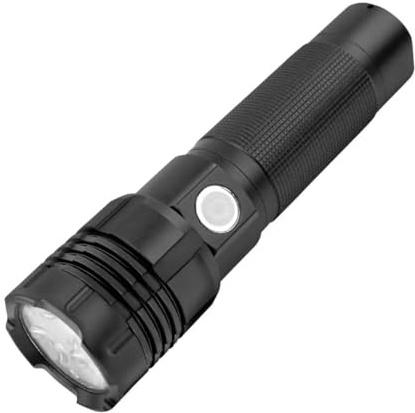 ANSMANN PRO 3000R Professionelle 30W wiederaufladbare LED-Taschenlampe IP67 bewertet 6 Lichtfunktionen Leuchtweite bis zu 213M Inklusive 3,6 V 5100 mAh Li-Ionen-Akku, Handschlaufe.3 Jahre Garantie