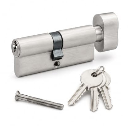 RESET 50/50T Thumb Turn Euro Cylinder Lock, 100 mm, 3 Keys | Key-and-thumb-turn Euro profile cylinder for matching UPVC, composite or wooden doors; 50/50T split, 100 mm overall, 3 keys.