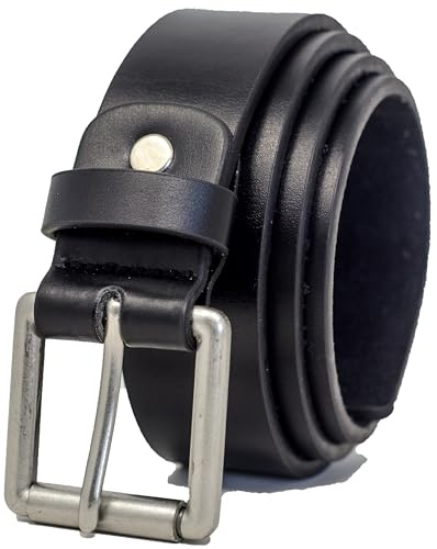 Ossi Mens 34mm Smart Casual Jeans Belt - Black Medium