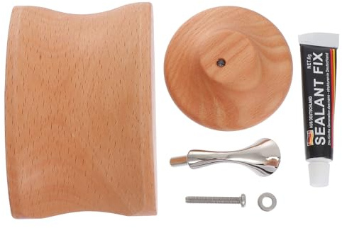 LOLIPPYY Support Mural pour Casque Audio en Bois Massif Naturel sans Perçage Rack de Rangement Pratique et Solide Couleur Bois Clair Présentoir Élégant pour Écouteurs Protection Chocs