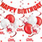 Skylety 17 Stücke Happy Birthday Dekorationen Set Geburtstag Banner Happy Birthday Hängende Wirbel Konfetti Latexballons Pailletten Ballon für Geburtstag Dekor (Rot und Weiß)