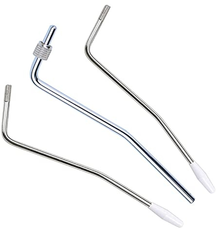 Evaty 3 Pack 5mm Whammy Bar 6mm Thread Tremolo Arm Floyd Rose Electric Guitar Double Tremolo Bar for USA/Mexican Standard Fender Stratatocaster Squier (Silver)