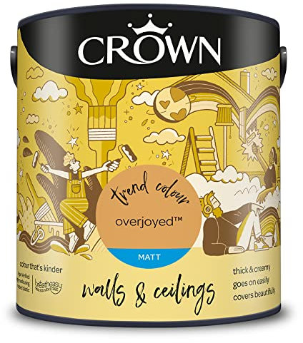 CROWN 2.5L Breatheasy MATT Emulsion Paint for Walls & Ceilings - OVERJOYED