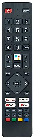 VINABTY POF/RMC/0004 Télécommande Vocale Remplacée Convient pour Polaroid Smart HD Ready LED Android TVs PA32H4312LEKB P50UAM2351U P32RAM1071U and Work for Blaupunkt TV BLF/RMC/0015