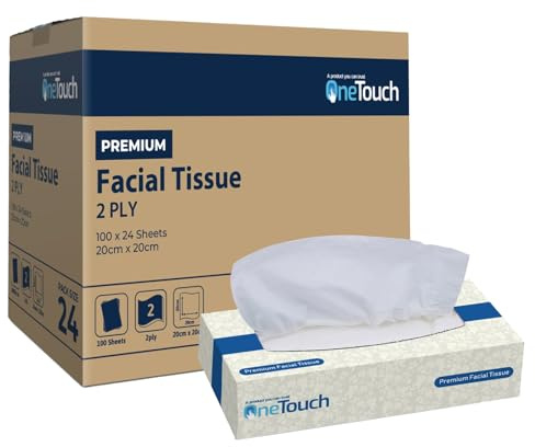 OneTouch Facial Tissue Tissue Boxes 2ply Soft Tissues for Everyday Use Gentle on Your Skin (6)
