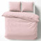 Cotton Castle Bettwäsche Bettgarnitur Bettbezug 100% Baumwolle 135x200 155x220 200x200 200x220, Farbe:Rosa, Größe:200 x 220 cm