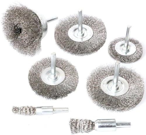 Wire Brush for Drill, Wire Wheel Brush Cup Set for Drill 0.012 Carbon Steel Wire 1/4 Inch Arbor for Cleaning Rust, Stripping and Drill Attachment