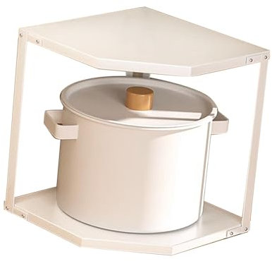 Scaffale per Angolo da Cucina, Resistente, Salvaspazio, in Acciaio Al Carbonio, per Pentole, Padelle e Utensili per Piccole Cucine (#1)