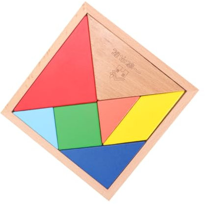 HONITANO Tangram Spielzeug Aus Holz Für Junge Mädchen Pädagogisches Puzzle Für Kleinkinder Und Vorschulkinder Geometrische Formen Fördert Kreativität Und Feinmotorik Sicher Mit