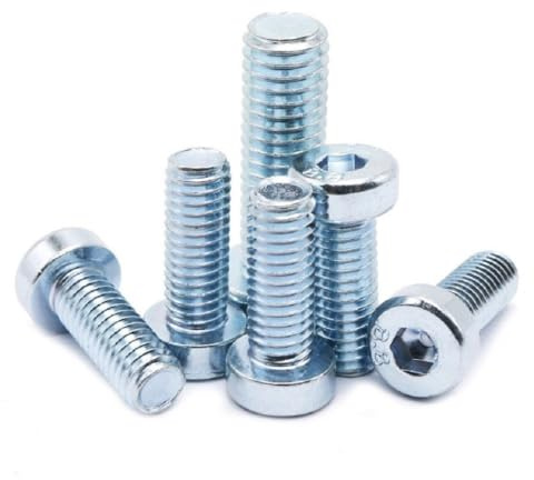 Socket Column Head, 100PCS M6x10/12/16/20/25/30mm Hexagon Socket Thin Low Short Profile Head Allen Cap(M2.6)