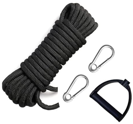 LUJIAXI Wakeboard Corde de remorquage en nylon avec poignée et mousquetons pour Wakeboard, Kneeboard, Snowboard, Sports nautiques Ligne avec poignée Corde de ski nautique