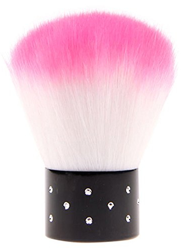 Pennello morbido e colorato per nail art, per pulire e rimuovere la polvere da unghie in acrilico e gel UV, colore casuale