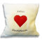 Kuschelkissen mit Herz aus Filz und Name Bestickt, personalisiertes Plüsch Kissen, kuschelweich, individuell Bestickt mit eigenem Text, Kissen Dekokissen Zierkissen | LR-I0SI-AFRU