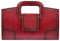 Buddy Damen-Handtasche mit Tragegriff im Vintage-Stil, mit Klappe, Clutch, Umhängetasche, Geldbörse, rot, Einheitsgröße
