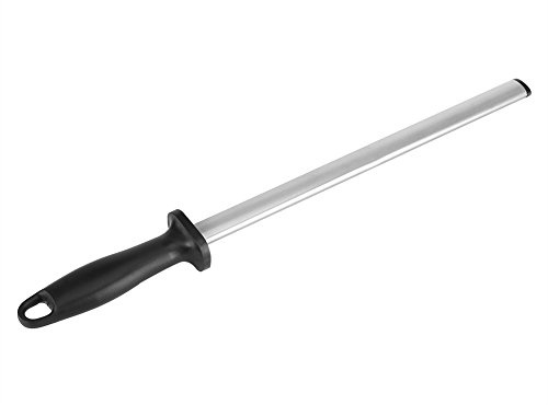 Diamantslipningsgevär korn 30 cm, stål knivvässare 600 korn diamant knivslipare slipstång slipskiva med handtag för kök och jakt