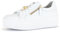 Gabor Damen Low-Top Sneaker, Frauen Halbschuhe,Wechselfußbett,Best Fitting,schnürschuhe,schnürer,Plateausohle,Weiss (Gold),42.5 EU / 8.5 UK