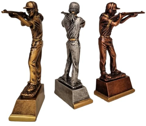 eberin · Damen Gewehrschützin Resin-Pokal · Schützen Cup · Schützenverein Preis · verfügbar in Gold, Silber und Bronze · Schießsport Pokal · 16cm · Wunschgravur möglich (Gold OHNE Gravur)