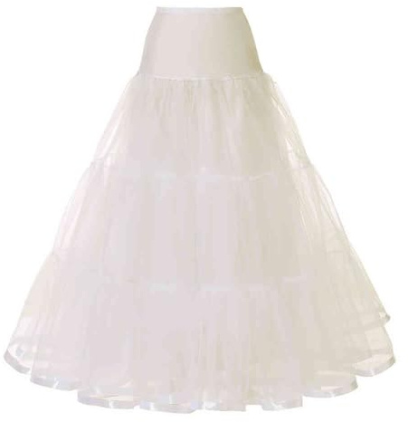 Kumeng Women's Ankle Length Petticoats Long Plus Size Wedding Slips Crinoline Underskirt for Prom Evening Wedding Dress