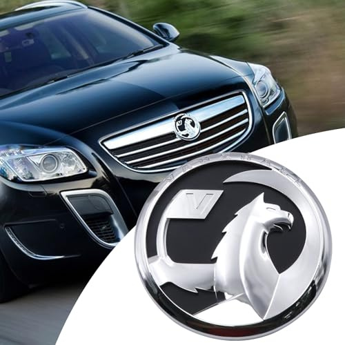 1 Piece 133mm Chrome Black Fits For Vauxhall Insignia 2008-2013 Car Front Bumper Radiator Grille Chrome Badge Emblem Replacement 13238427