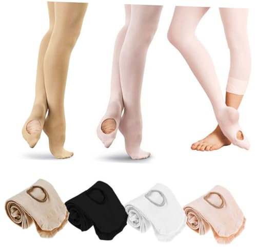 CALLARON Ballettstrumpfhose Für Mädchen Hautfarbene Rutschfeste Tanzstrumpfhose Mit Hervorragender Elastizität Und Glatter Strapazierfähiger Textur Für Ballett Und Tanzunterricht Für