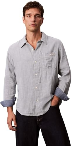 Calvin Klein Casual Classic Lv04Rc706G, Camicia Casual, Uomo, Blu (Boardwalk Summer), XL