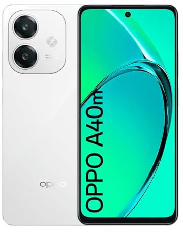 OPPO A40m 8+256Go, Smartphone Android Débloqué, Téléphone Mobile, Écran 90Hz 6,67”LCD, Batterie 5100mAh, SUPERVOOC 45W, AI Principal 50MP, Snapdragon 6s 4G Gen1, Splash Touch, NFC, Double SIM, Blanc