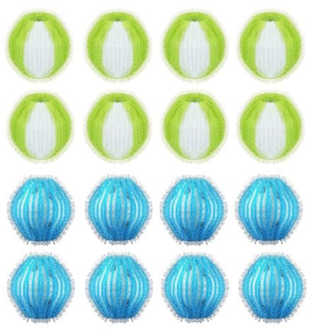 16Piezas Atrapa Pelos Lavadora,Bolas Atrapa Pelos Lavadora,Lavandería Mascota Removedor,Reutilizable Bolas Quita Pelos Mascota,Recoge Pelos Mascota para Eliminar el Pelo de Las Mascotas en la Lavadora