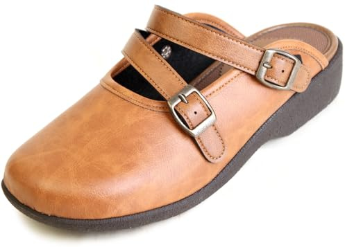 Santa Barbara Polo & Racquet Club IM6861 Women's Sandals, Made in Japan, Sabot Clog, Camel, M