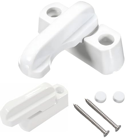 Poignée de Fenêtre, 4PCS Sash Jammer Serrure pour diverses Portes UPVC/PVC et Windows, Poignee Porte Bloque Fenetre pour Sécurité Enfant, Installation Facile pour Maison Portes Placards Fenêtres