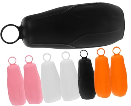 LOLIPPYY Copertura in Silicone Elastica per Flaconi da Viaggio 8 Pezzi, Design Semplice e Creativo, Protezione Anti-perdita per Bottiglie Shampoo e Prodotti Bagno
