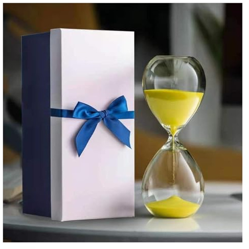 ROHCGHC l'horloge, Horloge en Verre de 30 Minutes, Horloge Sable, Artisanat, décoration for la Maison, l'étude et Le Bureau, Cadeau créatif décoratif(Unique Colour)