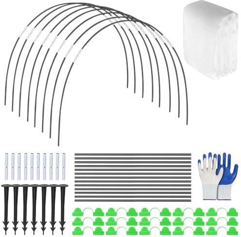 SGZIOO Arcos Invernadero,Garden Tunnel, Aros Invernadero Grandes, Aros de Invernadero,Túnel para Plantas,Neumáticos de Invernadero,Aros de Invernadero para Cultivar Túneles